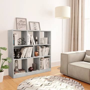 Book Cabinet Concrete Grey - Stylish & Durable Storage Solution