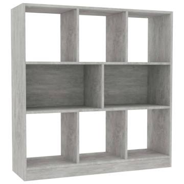 Book Cabinet Concrete Grey - Stylish & Durable Storage Solution