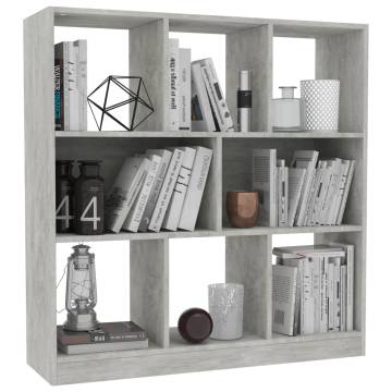 Book Cabinet Concrete Grey - Stylish & Durable Storage Solution