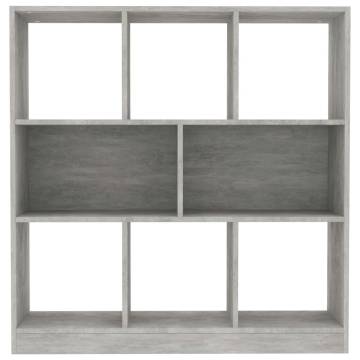 Book Cabinet Concrete Grey - Stylish & Durable Storage Solution