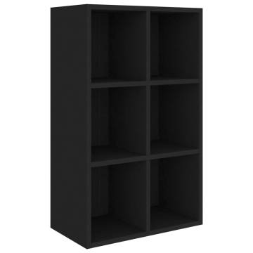 Stylish Black Book Cabinet/Sideboard - 66x30x98 cm