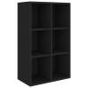 Stylish Black Book Cabinet/Sideboard - 66x30x98 cm