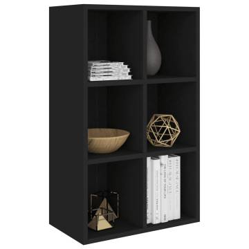 Stylish Black Book Cabinet/Sideboard - 66x30x98 cm