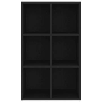 Stylish Black Book Cabinet/Sideboard - 66x30x98 cm