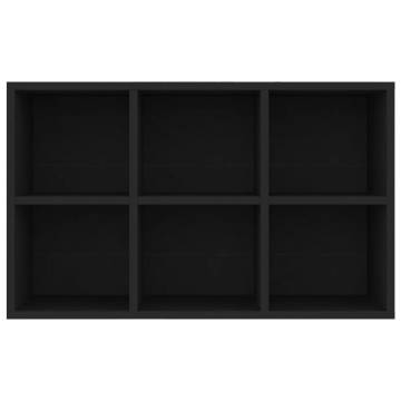 Stylish Black Book Cabinet/Sideboard - 66x30x98 cm