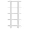 Stylish White Book Cabinet & Room Divider - 80x30x160 cm