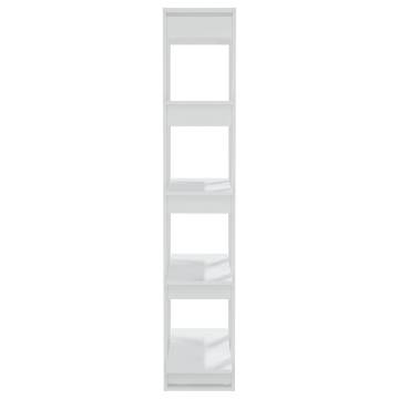 Stylish White Book Cabinet & Room Divider - 80x30x160 cm