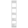 Stylish White Book Cabinet & Room Divider - 80x30x160 cm