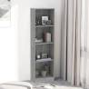 4-Tier Book Cabinet Grey Sonoma 40x24x143 cm Engineered Wood Colour grey sonoma Size 40 x 24 x 143 cm Quantity in Package 1 