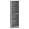 4-Tier Grey Sonoma Book Cabinet | Stylish & Practical Storage