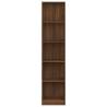 5-Tier Book Cabinet in Brown Oak - Stylish Storage Solution