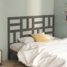 Stylish Grey Bed Headboard - Solid Pine Wood 126x4x104 cm