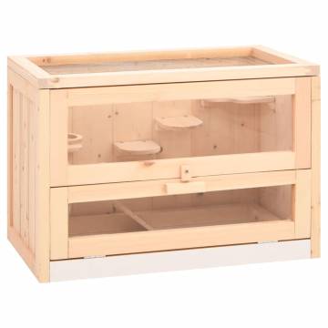 Hamster Cage 60x35.5x42 cm - Solid Wood Fir | Hipo Market