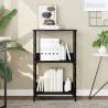 Bookshelf Black 50x33x82 cm Engineered Wood Colour black Quantity in Package 1 Height 82 cm 