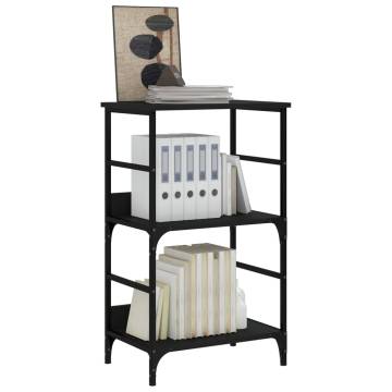 Stylish Black Bookshelf 50x33x82 cm - Engineered Wood