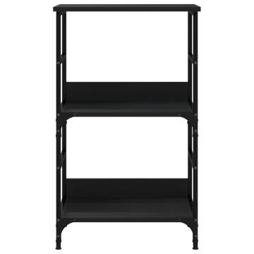 Stylish Black Bookshelf 50x33x82 cm - Engineered Wood