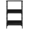 Stylish Black Bookshelf 50x33x82 cm - Engineered Wood