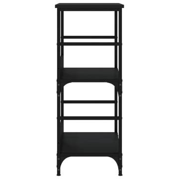 Stylish Black Bookshelf 50x33x82 cm - Engineered Wood