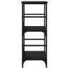 Stylish Black Bookshelf 50x33x82 cm - Engineered Wood