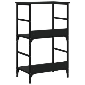 Stylish Black Bookshelf 50x33x82 cm - Engineered Wood