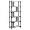 Stylish 6-Tier Grey Sonoma Bookcase - Perfect Storage Solution