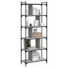 Stylish 6-Tier Grey Sonoma Bookcase - Perfect Storage Solution