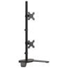 Dual Monitor Stand Black Steel - VESA 75/100 mm | HipoMarket