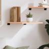 Untreated Solid Wood Oak Wall Shelf - 40x60x2 cm | HipoMarket