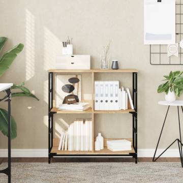 Bookshelf Sonoma Oak - Stylish Storage Solution 78.5x33x82 cm