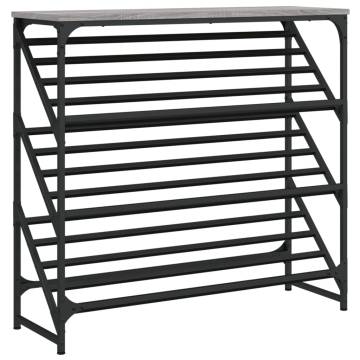 Shoe Rack Grey Sonoma 90x30x85 cm - Stylish & Durable Storage