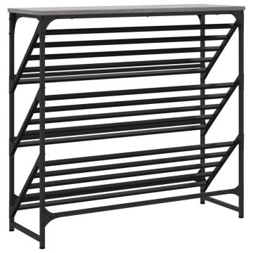 Shoe Rack Grey Sonoma 90x30x85 cm - Stylish & Durable Storage