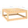 Garden Footstool - Solid Wood Pine 70x70x30 cm | HipoMarket