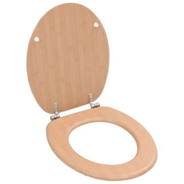 WC Toilet Seat with Lid - Durable Bamboo Design