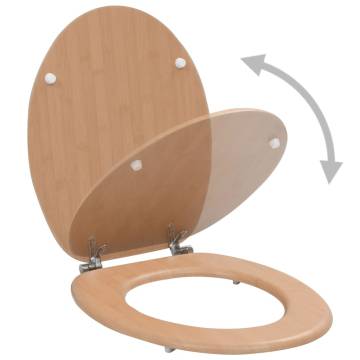 WC Toilet Seat with Lid - Durable Bamboo Design