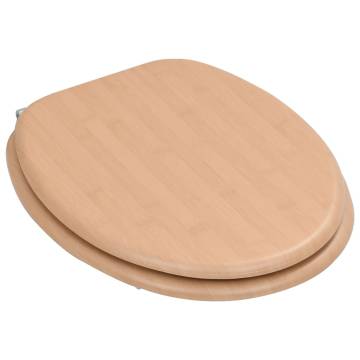 WC Toilet Seat with Lid - Durable Bamboo Design