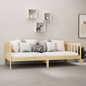 Day Bed Solid Pinewood 90x200 cm - Versatile Sofa & Guest Bed