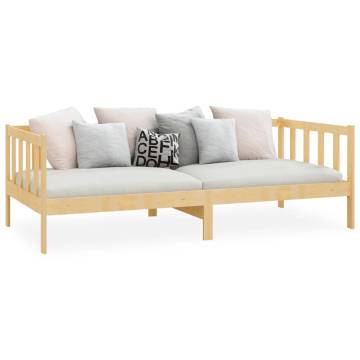 Day Bed Solid Pinewood 90x200 cm - Versatile Sofa & Guest Bed