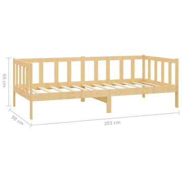 Day Bed Solid Pinewood 90x200 cm - Versatile Sofa & Guest Bed