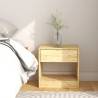 Solid Pinewood Bedside Cabinet - Rustic Charm | Hipomarket