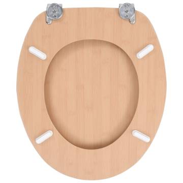 WC Toilet Seat with Lid - Durable Bamboo Design