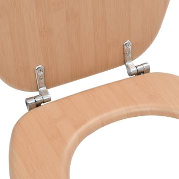 WC Toilet Seat with Lid - Durable Bamboo Design