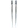 Ground Spikes 2 pcs Silver 7x7x90 cm Galvanised Steel Size 7 x 7 x 90 cm Quantity in Package 2 