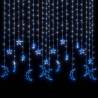 Star and Moon Fairy Lights - Remote Control 345 LED Blue