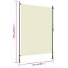 Outdoor Roller Blind 150x270 cm Cream - Privacy & Shade