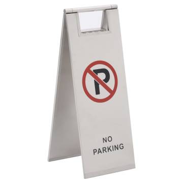 Folding Parking Sign - Stainless Steel | Hipomarket UK