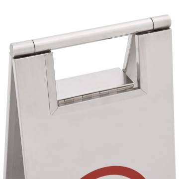 Folding Parking Sign - Stainless Steel | Hipomarket UK