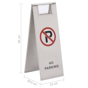 Folding Parking Sign - Stainless Steel | Hipomarket UK