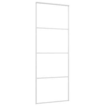 Sliding Door ESG Glass and Aluminium - 76x205 cm White