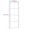 Sliding Door ESG Glass and Aluminium - 76x205 cm White