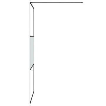 Stylish Black Walk-In Shower Wall 100x195 cm | ESG Glass